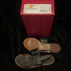 Tory Burch Black Leather Sandal